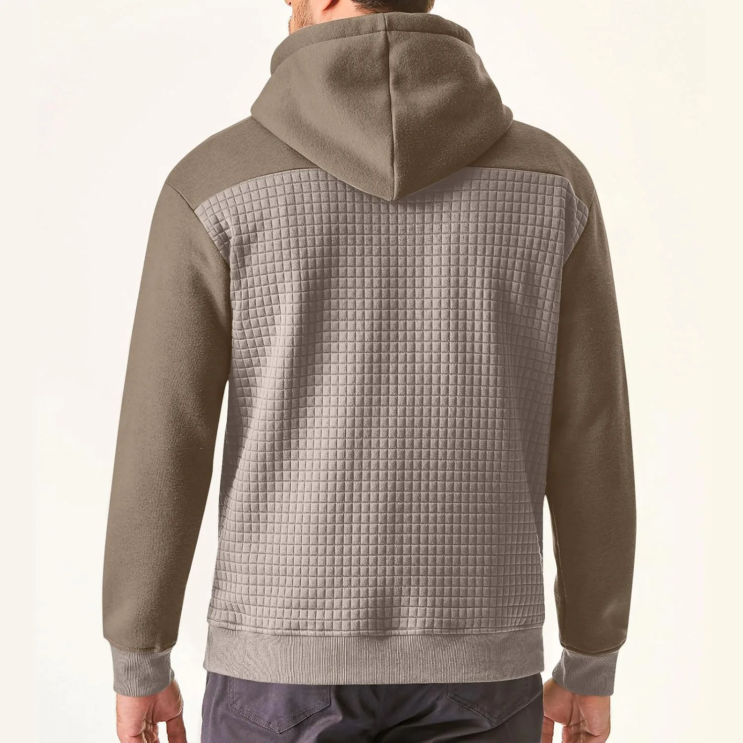 Толстовка с капюшоном Waffle Pullover, длинный рукав, с карманом — фото 2