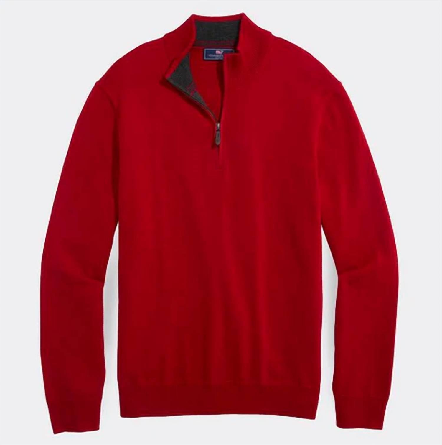 

Свитер Boathouse Stripe Mock Neck в красном цвете Vineyard Vines