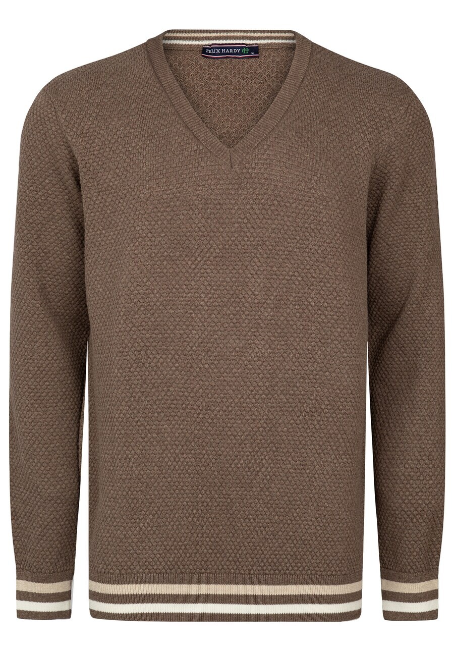 

Свитер с v-образным вырезом Felix Hardy Sweater, коричневый