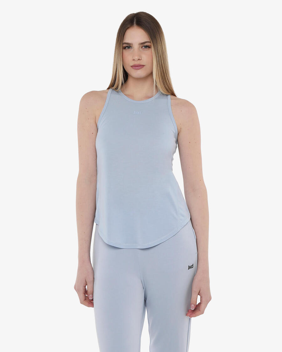 

JAKED Светло-голубая синтетическая майка для фитнеса для женщин