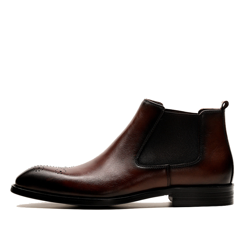 

Landax Мужские темно-коричневые ботинки челси Landa Ankle Length Chelsea