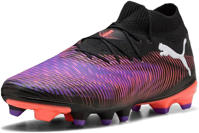 Футбольные бутсы Puma Men's Future 8 Pro для твердого и искусственного покрытия, черный/белый/красный — фото 2