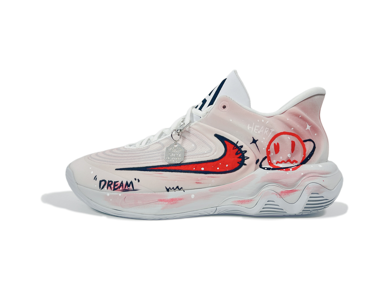 

Кроссовки баскетбольные Giannis Immortality 4 Abrasion Resistant низкие мужские white Nike, розовый