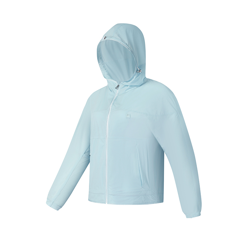 

FILA Куртка женская из потертого денима голубого цвета, Washed Denim Blue-LB
