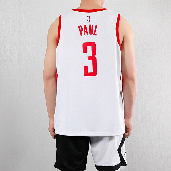 Майка Nike NBA Basketball Jersey Vest SW Fan Edition houston rockets Paul No. 3 White, белый — фото 3