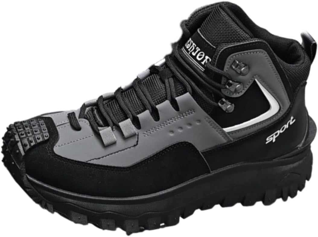 

Мужские кроссовки больших размеров на шнуровке, с нескользящей подошвой, для работы, тренировок и повседневной носки, легкие, дышащие, износостойкие спортивные туфли Lexamen, серый