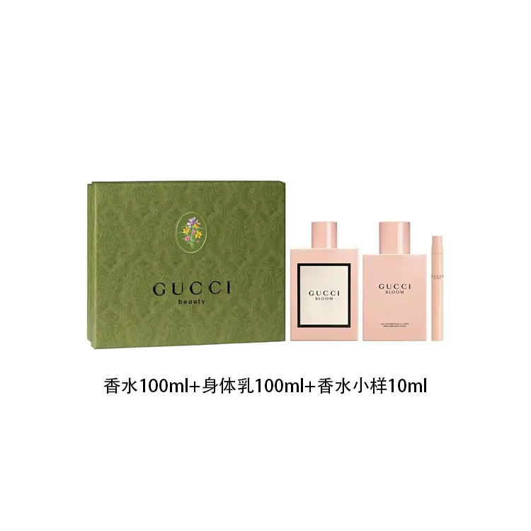 Набор духов Blossom Women's Perfume Set Eau De Parfum EDP 100 мл парфюм + 100 мл лосьон для тела + 10 мл пробник духов GUCCI — фото 2