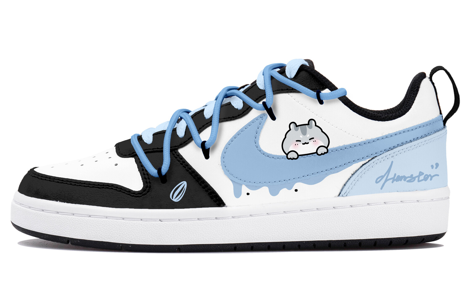 

Кроссовки Nike Court Borough 2 Skateboarding Shoes Women's Low-top Black/white/blue, белый/черный
