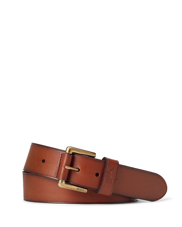 

Кожаный ремень для платья Polo Ralph Lauren, коричневый/бежевый