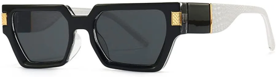 

Ретро солнцезащитные очки для женщин и мужчин, солнцезащитные очки для активного отдыха, женские очки с защитой от УФ-излучения UV400 LANGSER, Black White