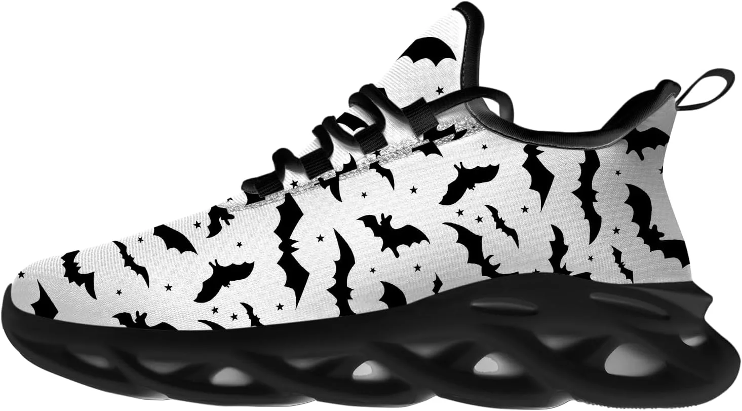 

Кроссовки Ciadoon на Хэллоуин для женщин и мужчин, для бега по дороге, ходьбы и тенниса, дышащие, легкие, подарок для мужчин и женщин, белый