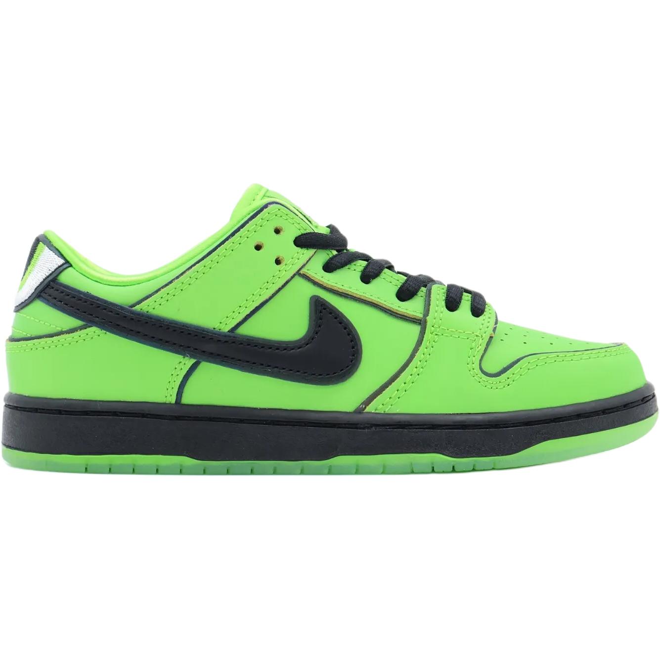Nike SB Dunk Low The Powerpuff Girls Buttercup PS Зеленый Черный — фото 2