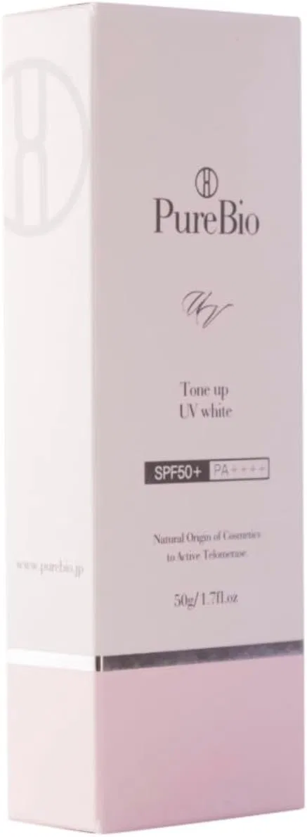Крем для лица SPF50 — PUREBIO TONE UP UV WHITE SPF50+ PA+++, 50 Г