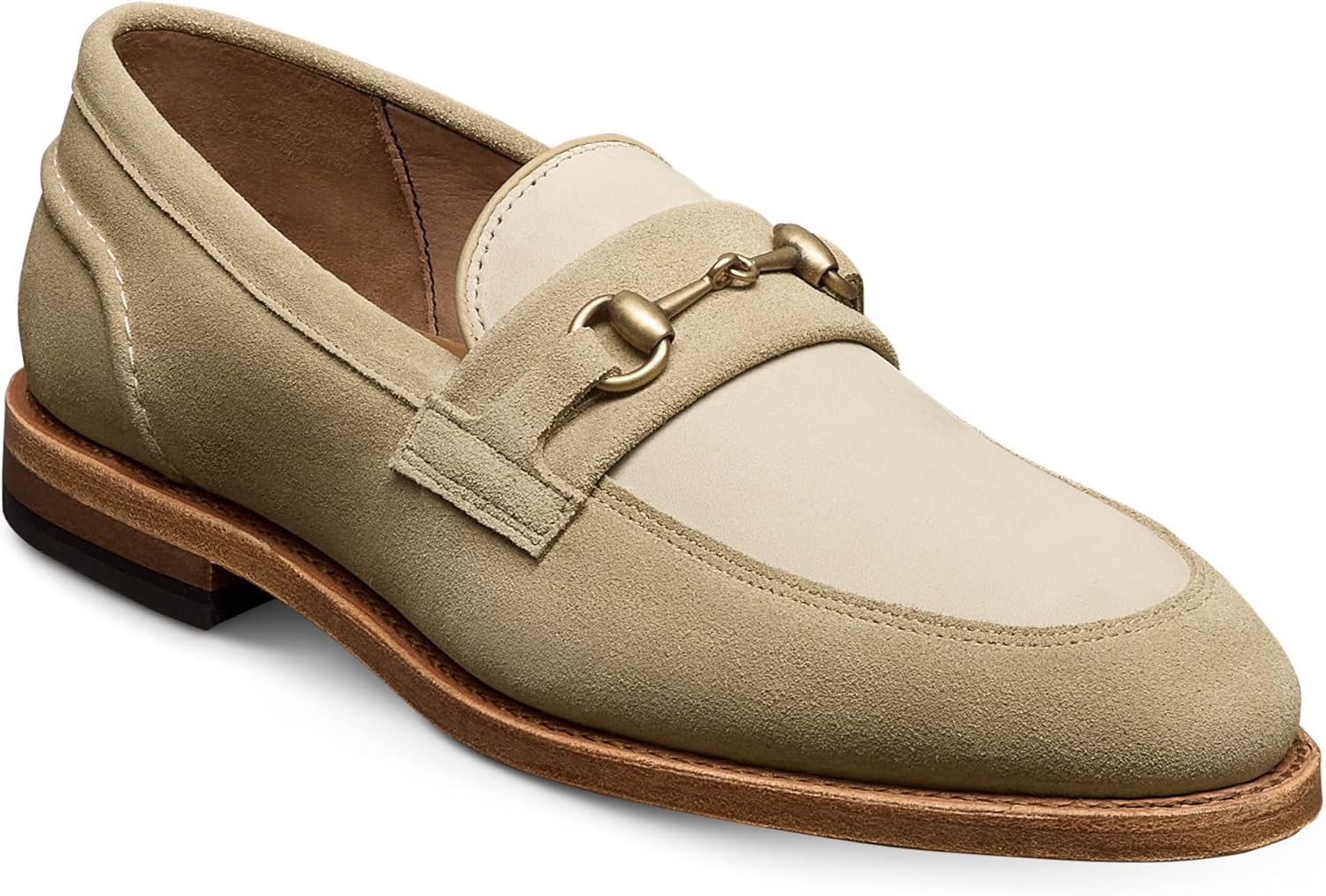 

Мужские лоферы Allen Edmonds Randolph с перемычкой, Bone Suede Mix