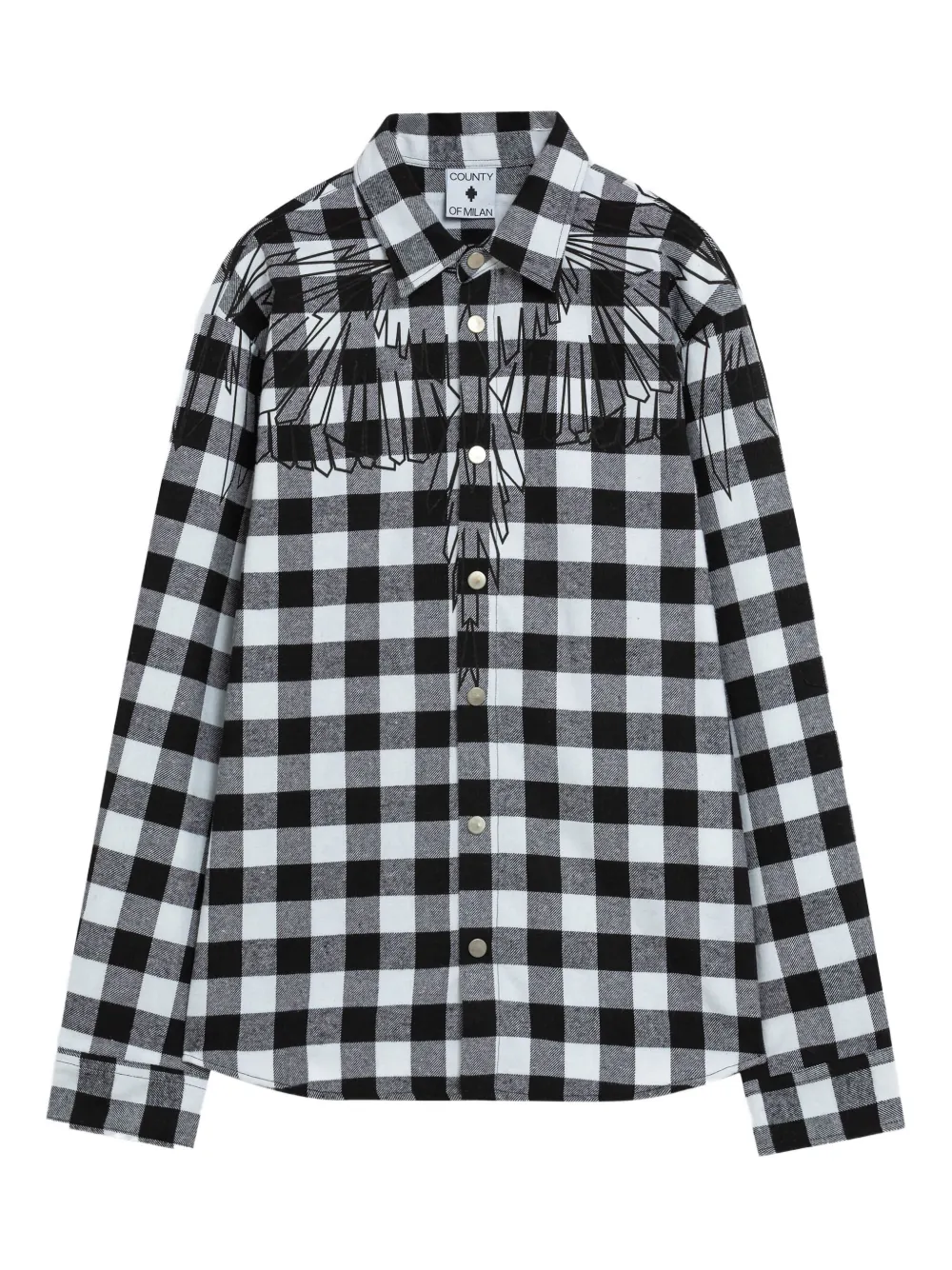 

Клетчатая вышитая рубашка County Of Milan, белый