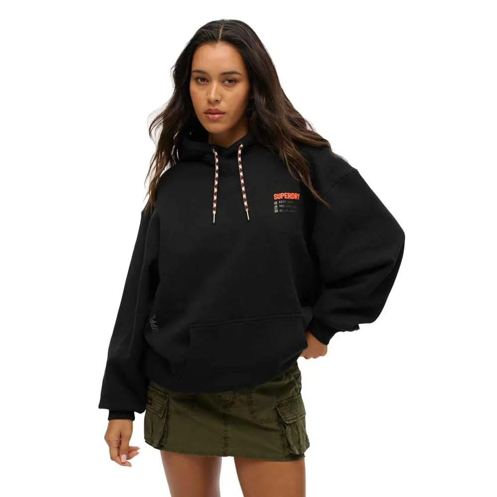 

Худи Superdry Utility Sport Logo Pluse Size, черный