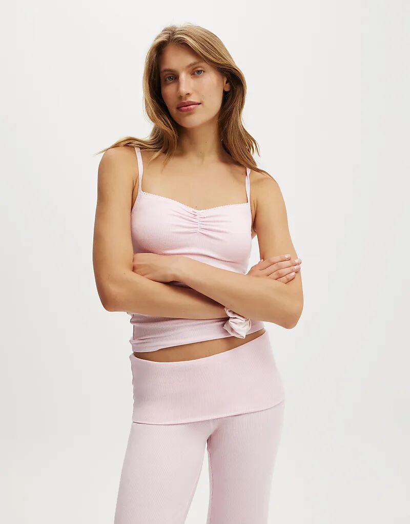 

Топ-пико Cotton On Sleep Recovery розового цвета Cotton On
