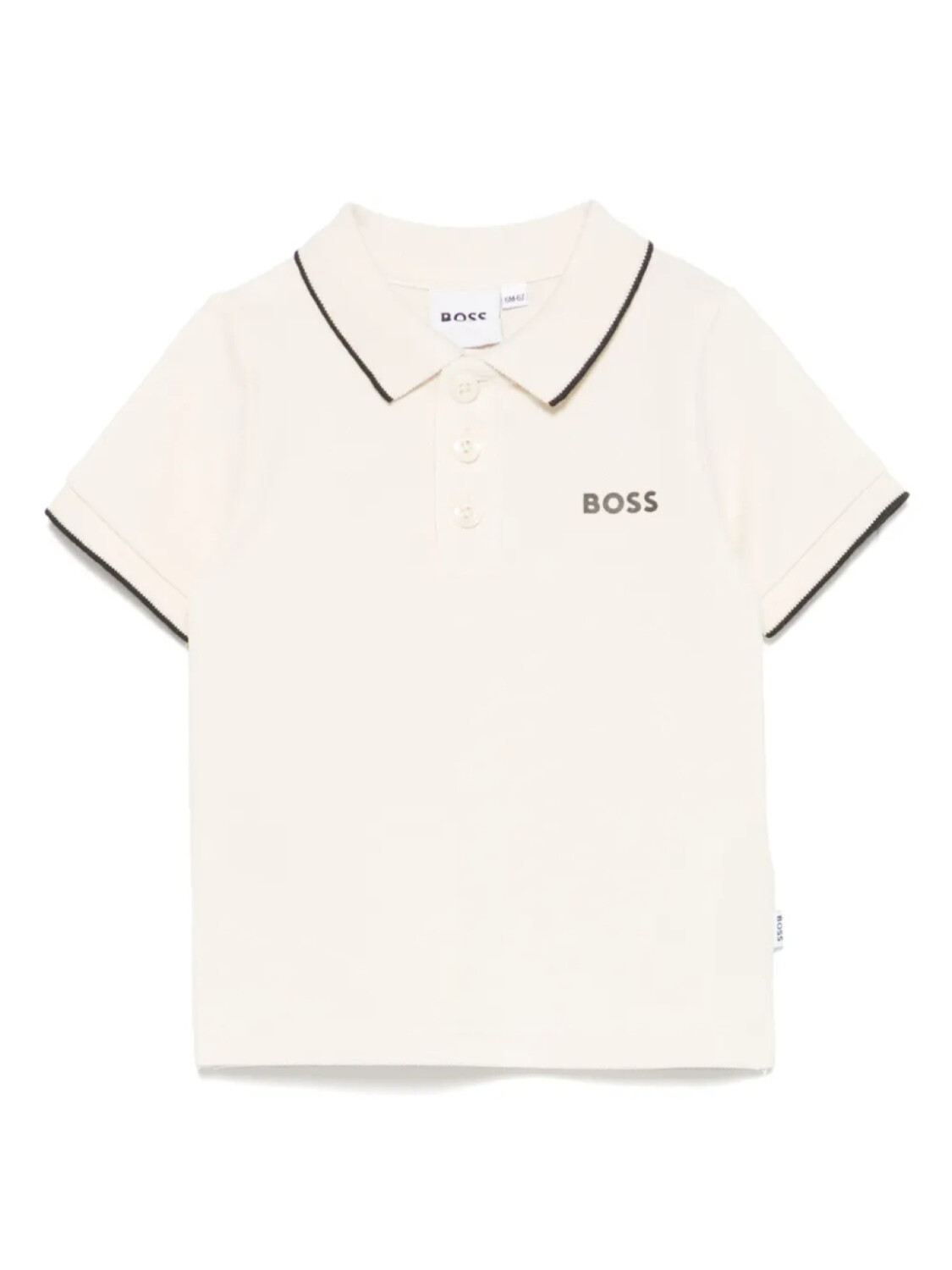 

Рубашка-поло с вышитым логотипом BOSS Kidswear, нейтральный