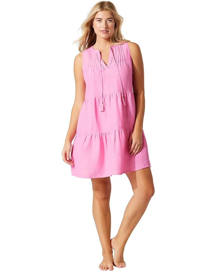 

Платье Tommy Bahama Stamped Lucia Sleeveless Tier, цвет Preppy Pink