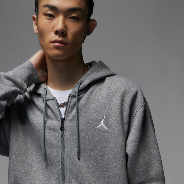 Толстовка Air Jordan Essential Fleece Full Zip Hoodie 'Grey', серый — фото 3