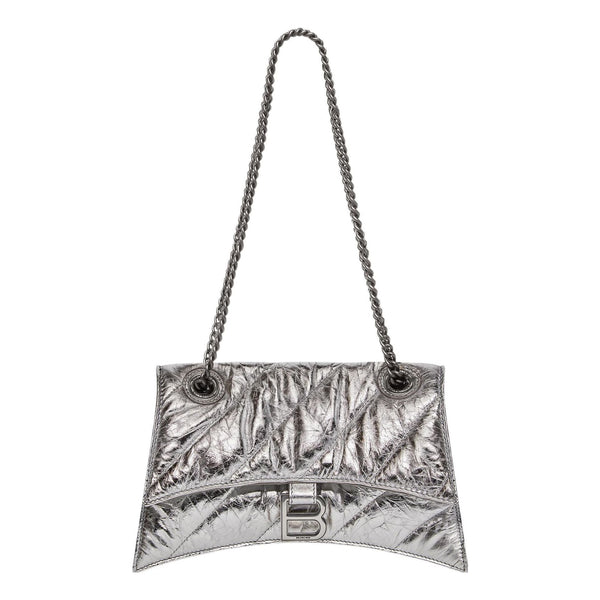 

Сумка crush small chain bag quilted 'silver' Balenciaga, серебряный