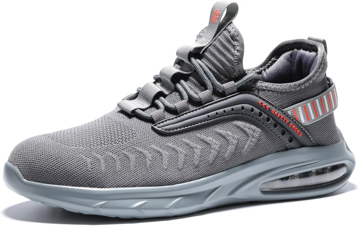 

Стальные ботинки Furuian с защитным носком для мужчин и женщин, легкие кроссовки с амортизацией, противоскользящие ботинки, неразрушимые кроссовки, серый