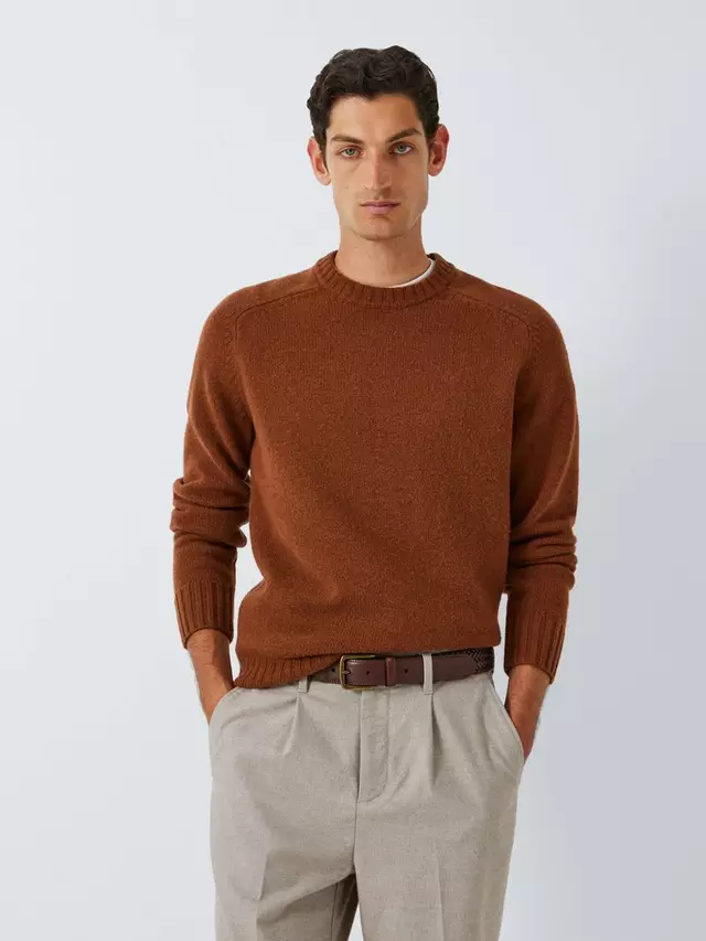 

Джемпер John Lewis Lambswool Blend Crew Neck, цвет chestnut