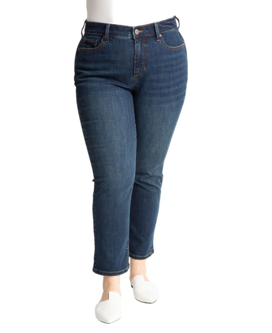 

Женские джинсы с высокой посадкой, прямой крой, длина внутреннего шва 28 дюймов SLINK Jeans, Clara