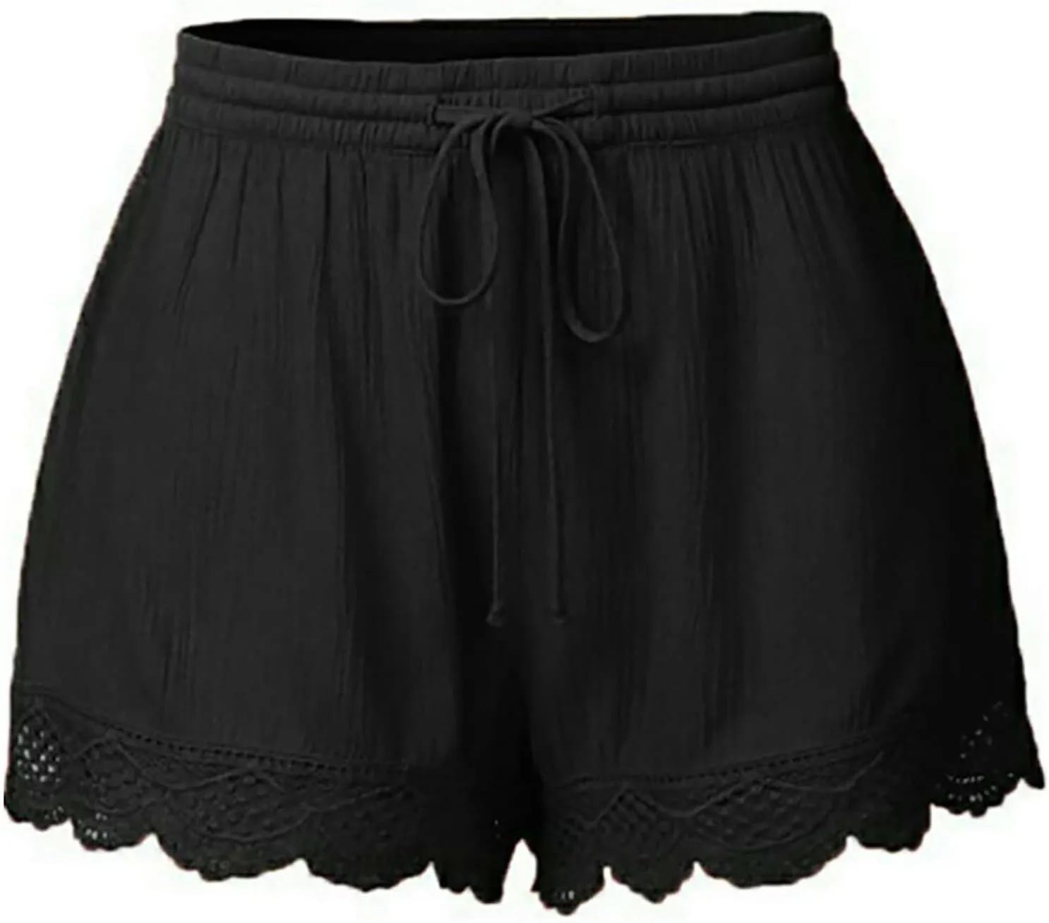 Женские шорты Plus Size с эластичным поясом и широкими штанинами — фото 3