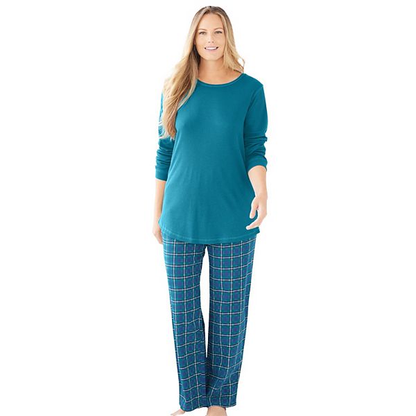 

Термобелье Plus size Only Necessities, Deep Teal Plaid