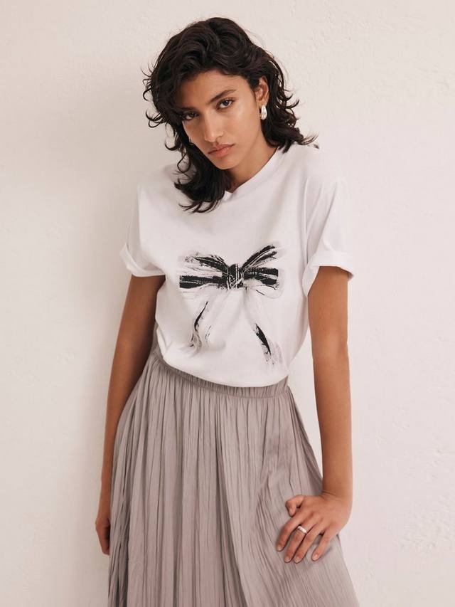

Футболка с бантиком Mint Velvet, белый