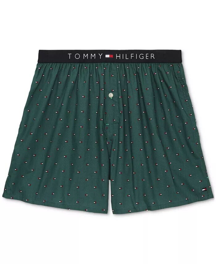 

Мужские тканые боксеры с узором Tommy Hilfiger, зеленый