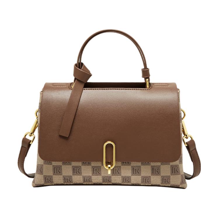 

Сумка женская средняя одно плечо из ПВХ с искусственной кожей коричневый Narandu, кофе