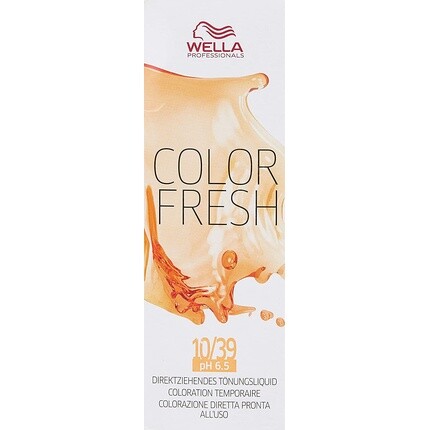Wella Color Fresh Gloss Тинт 10/39 Яркий Светлый Блондин Золото Cendre 75мл — фото 2