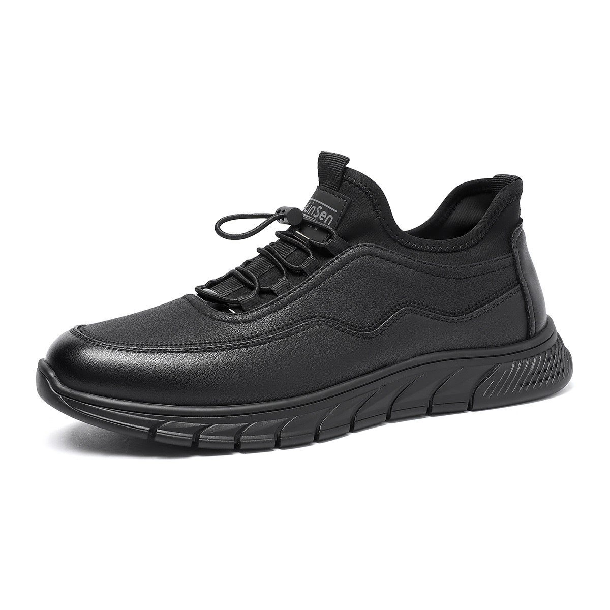 

Mulinsen Износостойкие и легкие мужские низкие кеды Casual Black, цвет Black