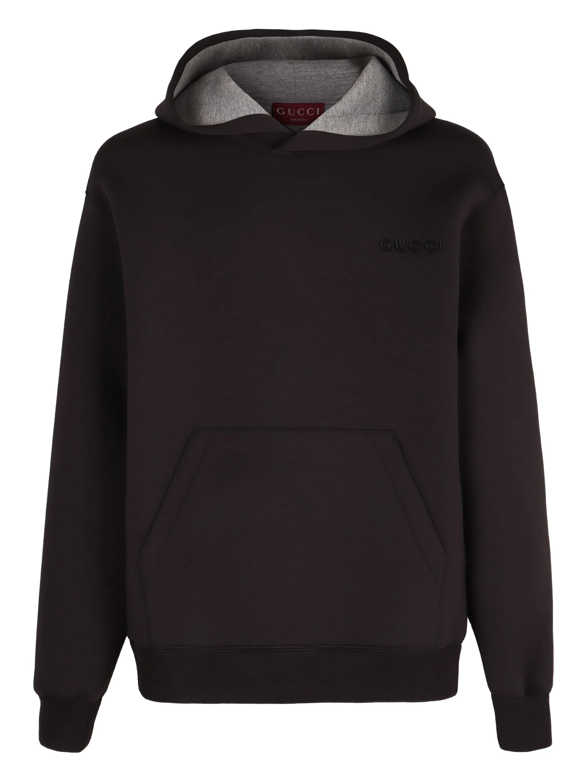 

Худи с манжетами в рубчик Gucci, черный