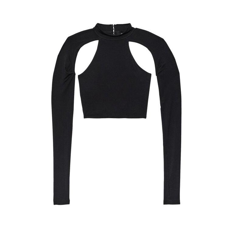 

Топ PURPLE BRAND Cut Out Cropped Top, черный