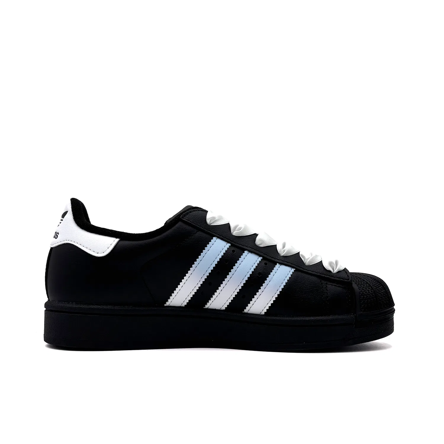 Кроссовки для скейтбординга Superstar 2 Blue Knot Leather Low top Kids' Skateboarding Shoes Blue Black для подростков Adidas Originals, Light Blue — фото 3