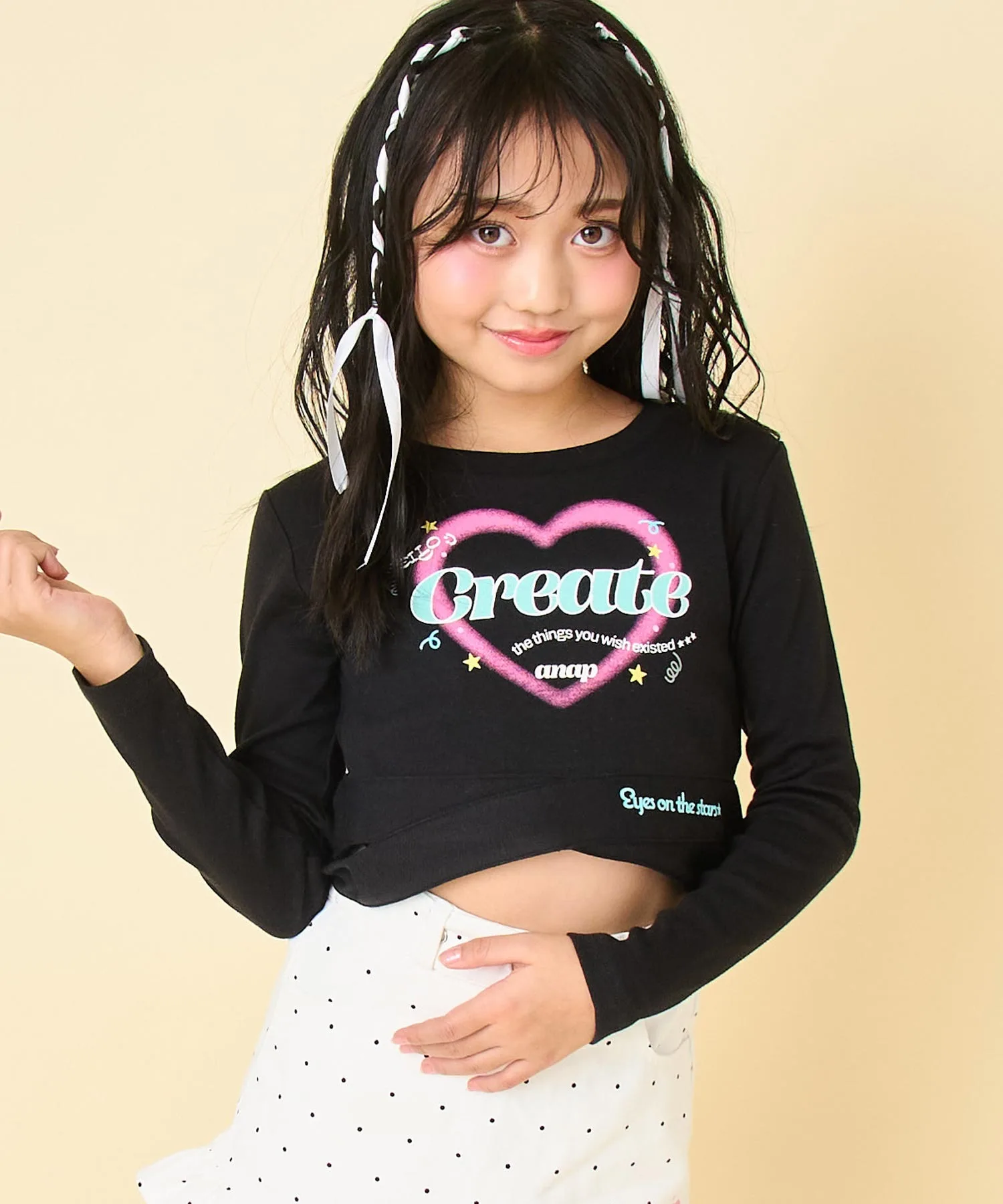 Детская футболка с перекрестным дизайном ANAP kids чёрная