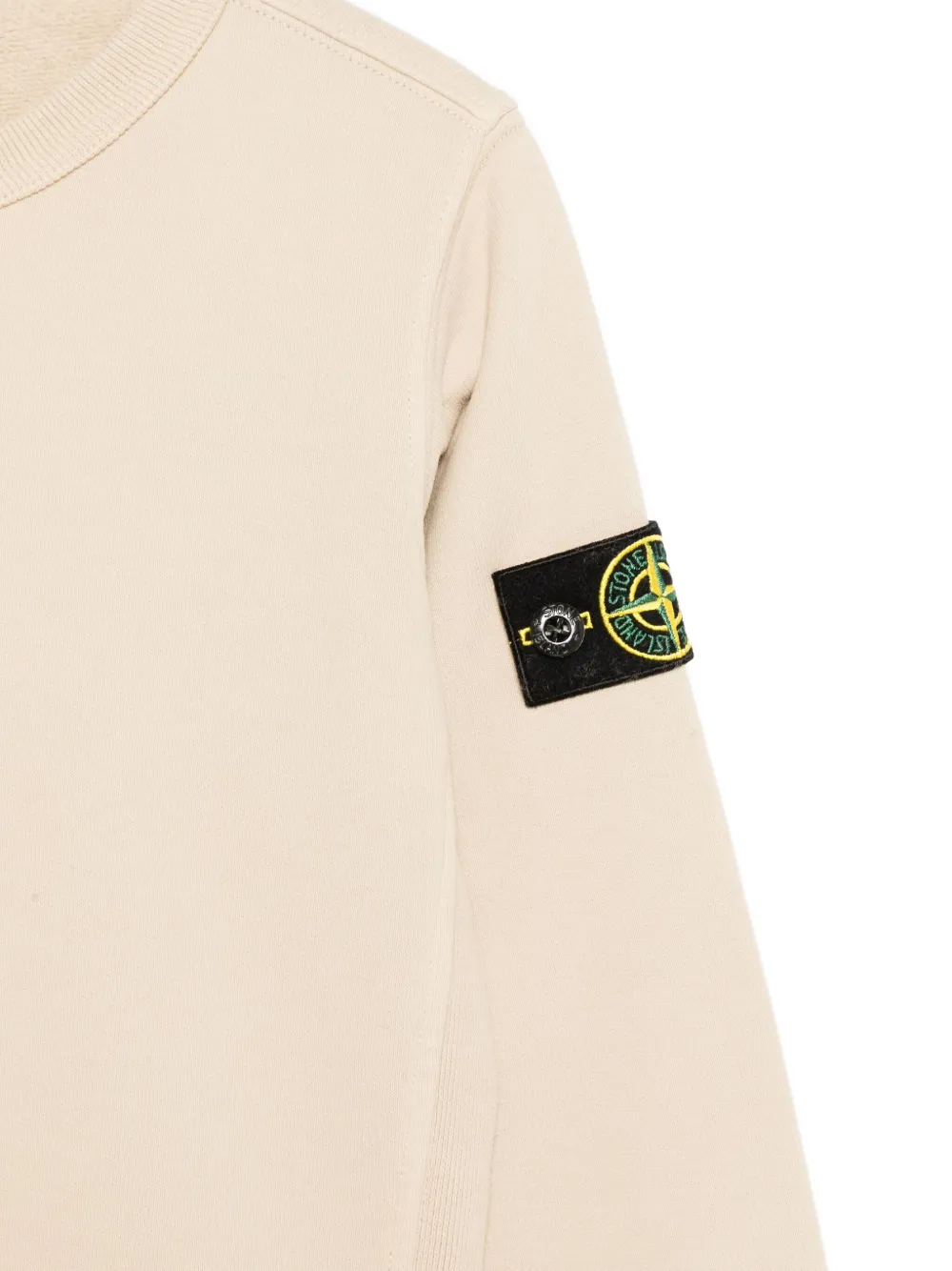 Толстовка с круглым вырезом и нашивкой-логотипом Stone Island Junior, нейтральный — фото 3