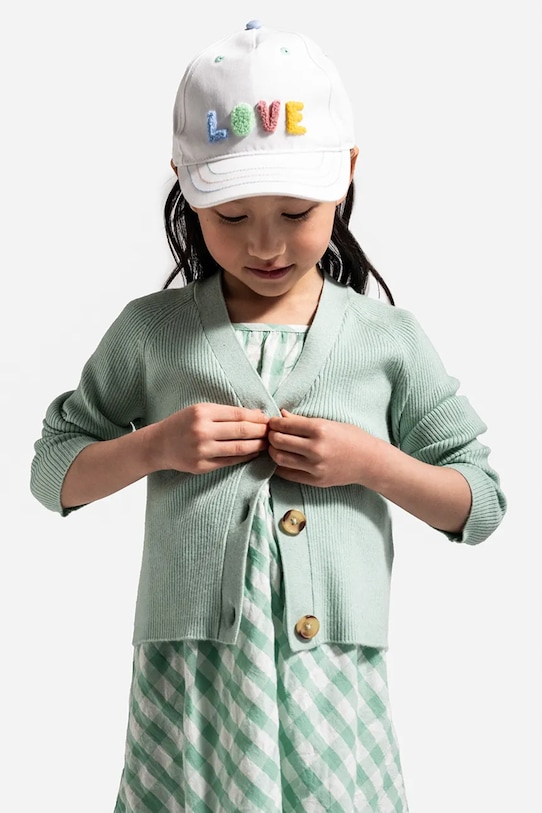 

Детская хлопковая кепка с козырьком Coccodrillo, белый