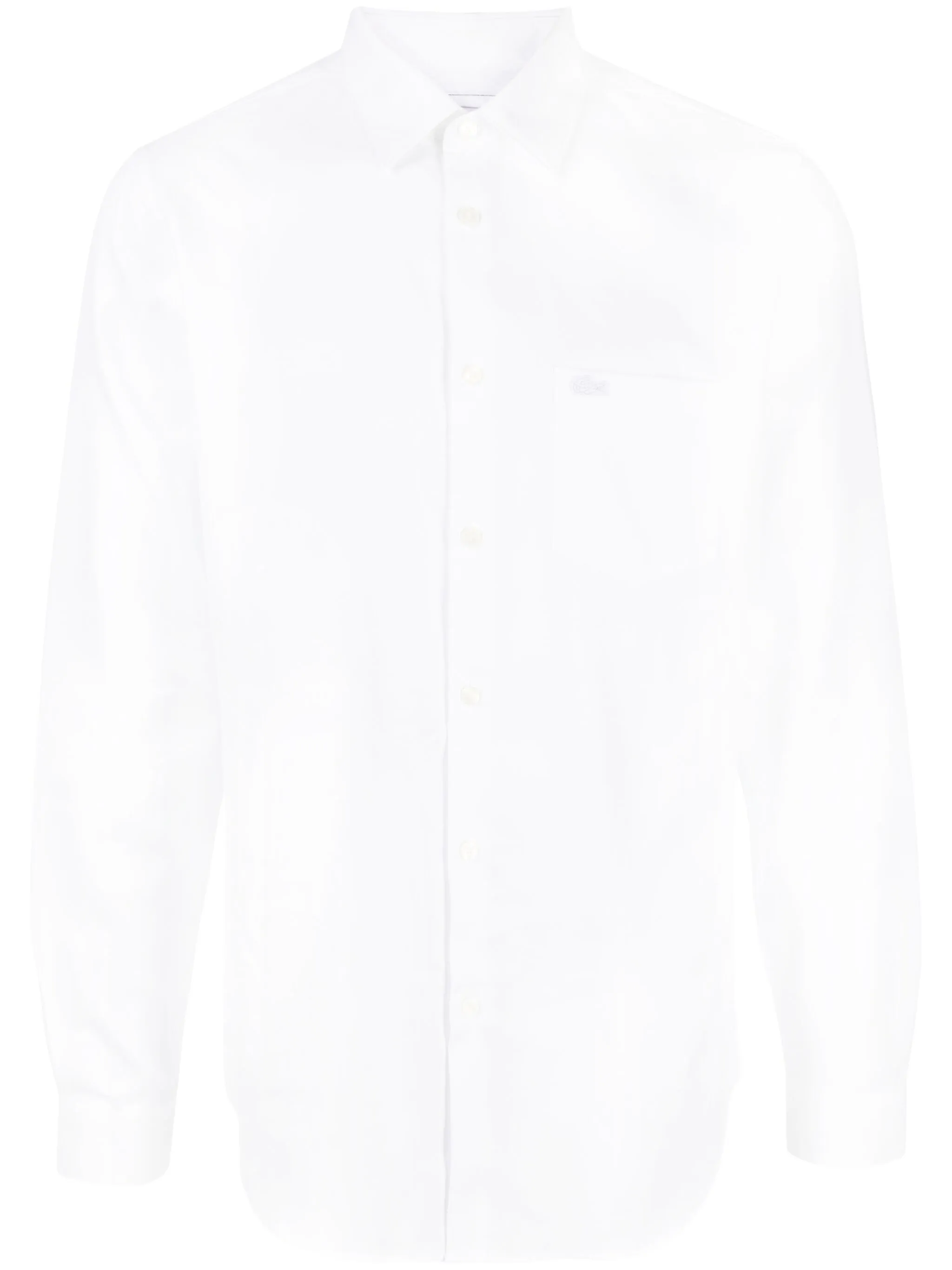 

Хлопчатобумажная рубашка с длинным рукавом, вышитая логотипом Lacoste, белый