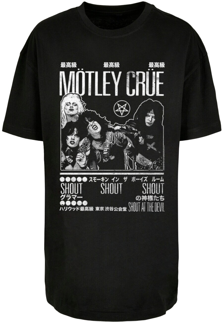 

Топ оверсайз Merchcode Oversized Shirt Motley Crue - Tokyo Shout, черный