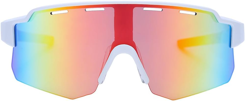 

Спортивные солнцезащитные очки Woeoe Fashion Eyewear с декором из страз для женщин и мужчин, увеличенного размера, ветрозащитные, с градиентными линзами UV400, для велоспорта, походов и бега, Black