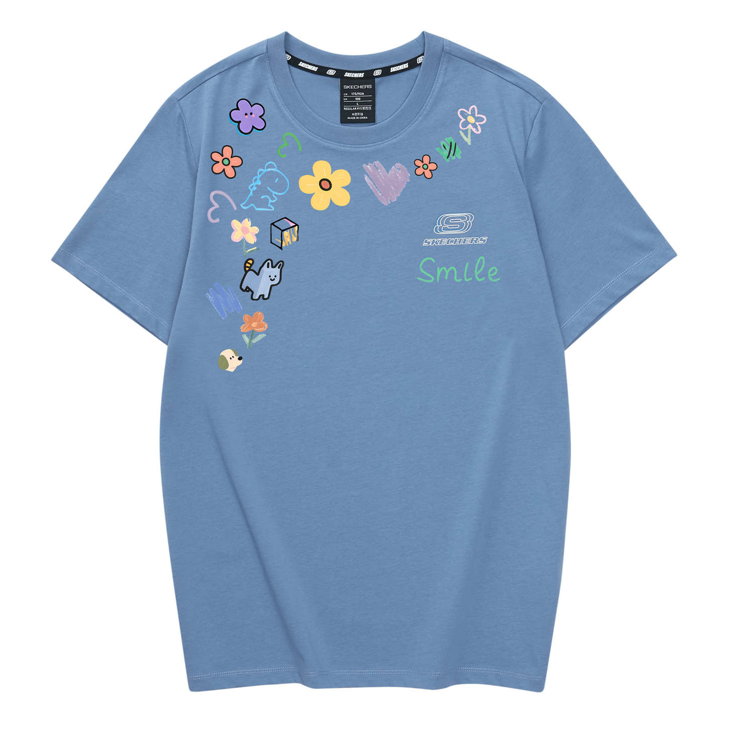 

Skechers Футболка унисекс синяя