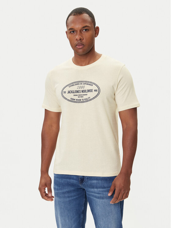 

Футболка relaxed fit York 12283800 Jack&Jones, экрю