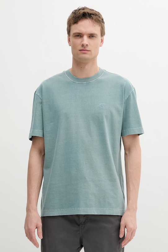 

Хлопковая футболка Calvin Klein Jeans, зеленый