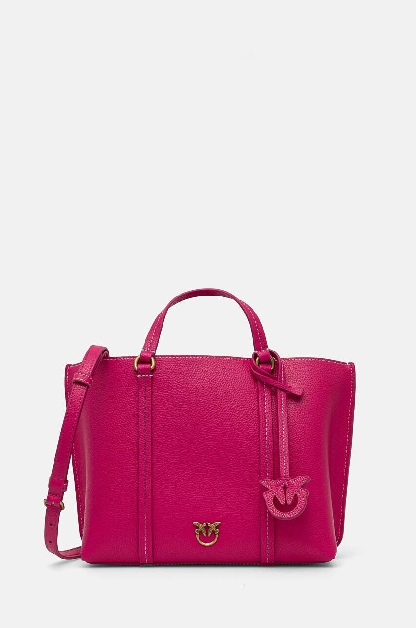 

Кожаная сумка Pinko, розовый