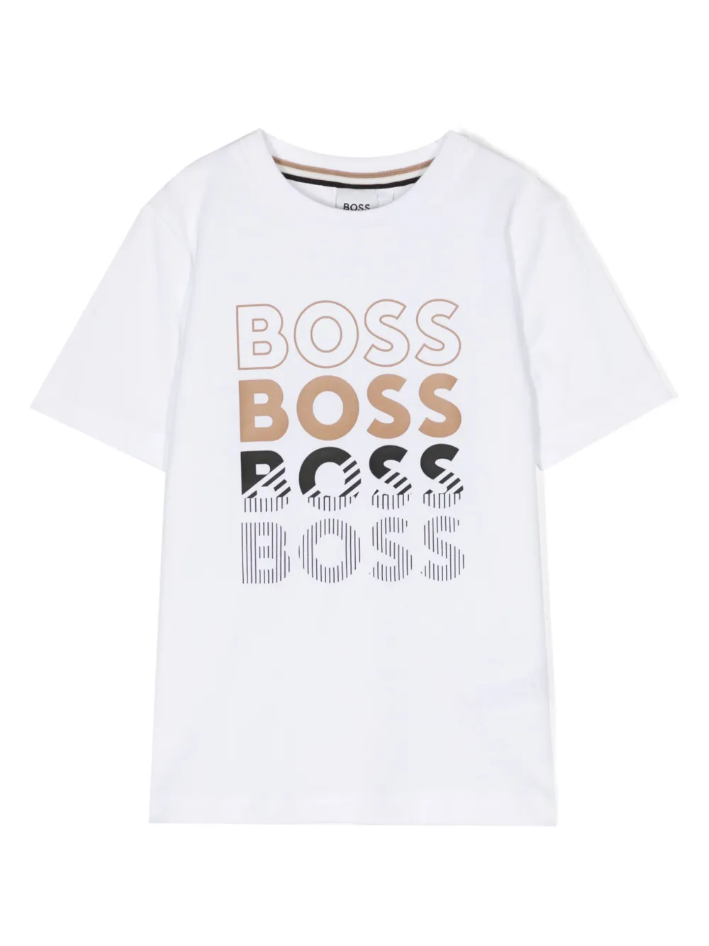 

Футболка из джерси с логотипом Boss Kidswear, белый