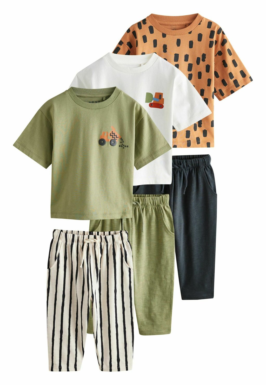 

Футболка с принтом SHORT SLEEVE JOGGERS SET 3 PACK . Next, зеленый
